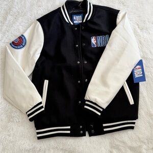 Official NBA Black and White Bomber Jacket